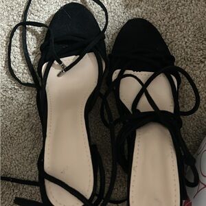 Elegant Black Lace-Up Women's Shoes